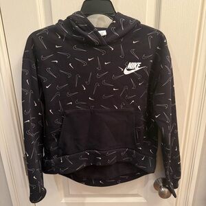 Nike girls Black and White Patterned Hoodie. Size XL